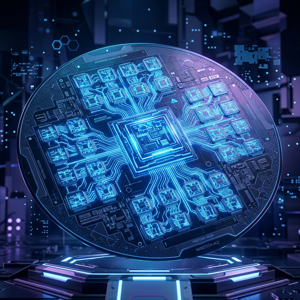 Futuristic semiconductor wafer design and circuit traces